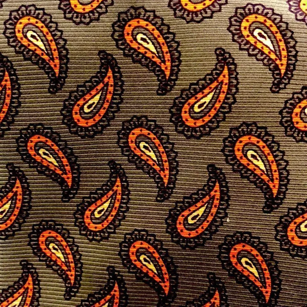Ermenegildo Zegna Paisley Italy Silk Neck Tie